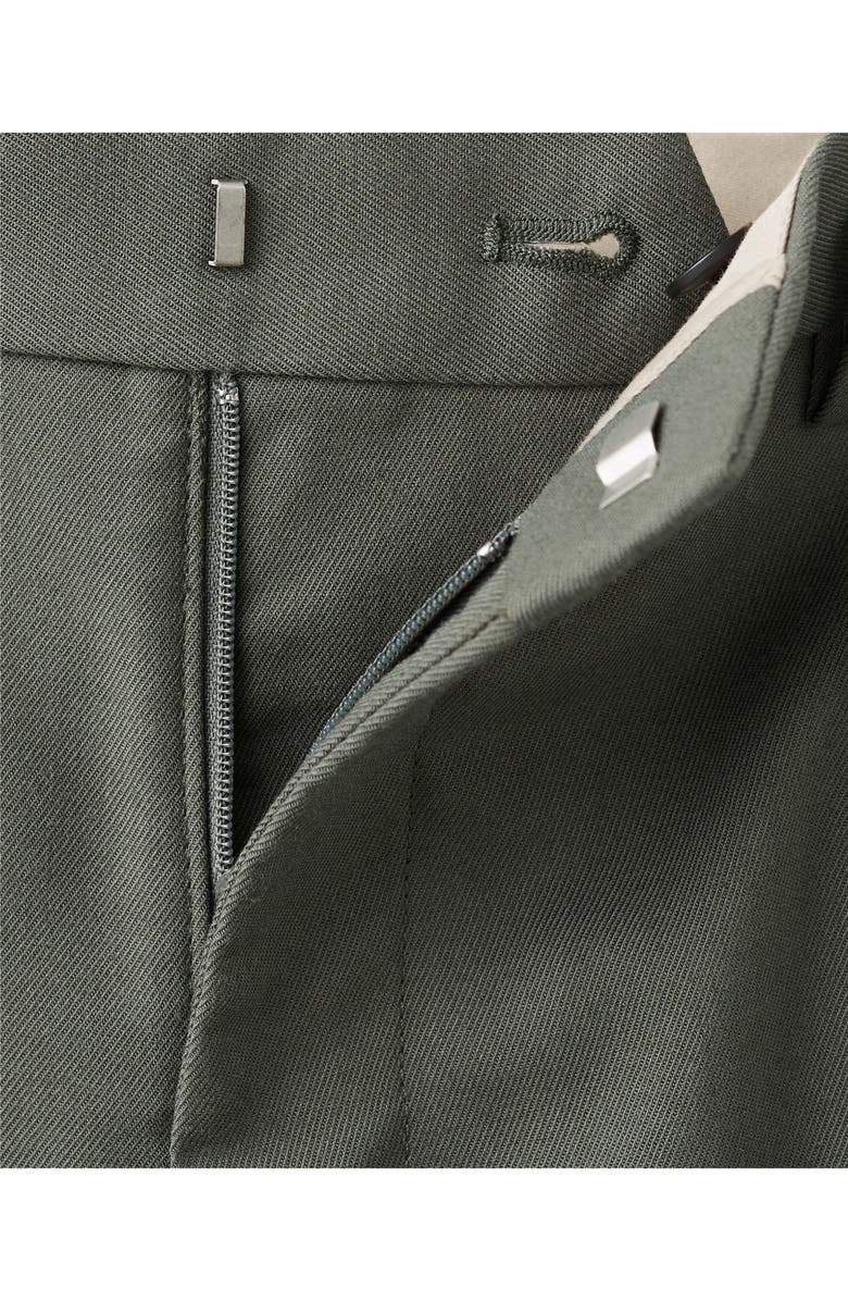 MANGO Regular Fit Pleated Pants, Alternate, color, Dark Green