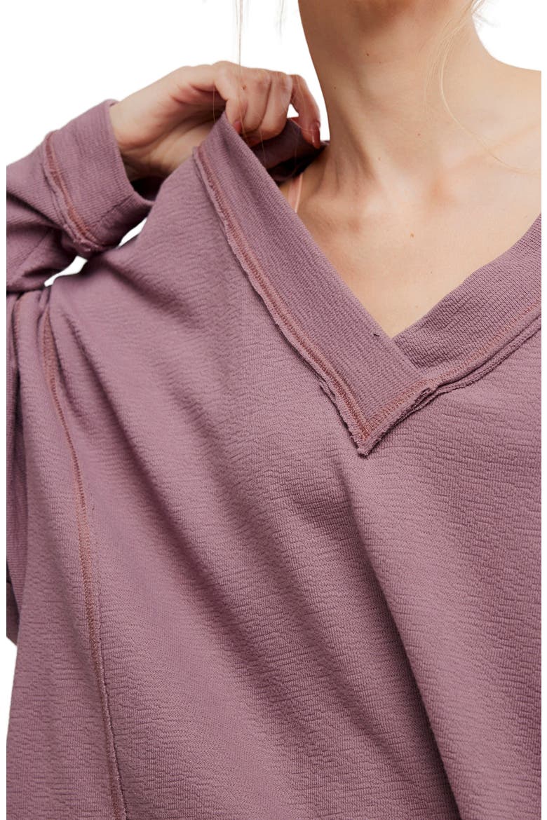 Intimately FP Staycation Pullover, Alternate, color, ELDERBERRY TEA