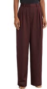 Reiss Tilly Jacquard Wide Leg Pleated Trousers