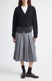 EENK Colorblock Wool V-Neck Cardigan