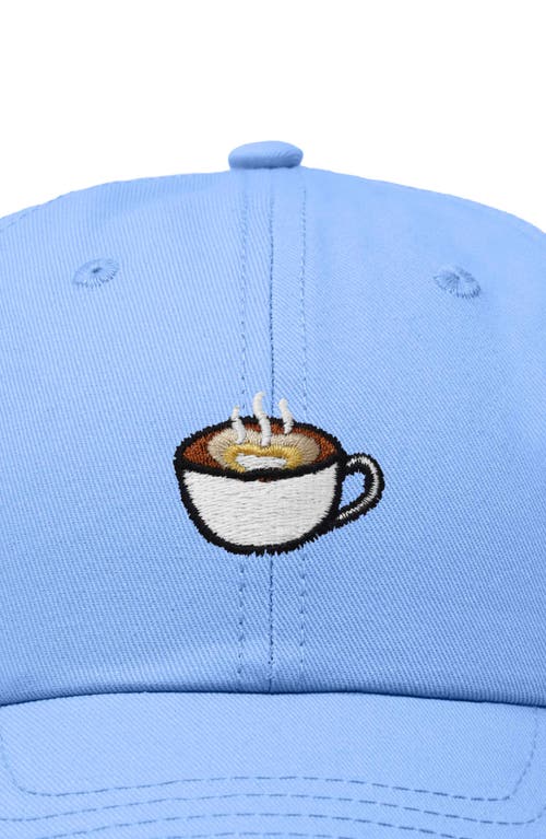 Dalix Cappuccino Embroidered Casual Cap In Light Blue