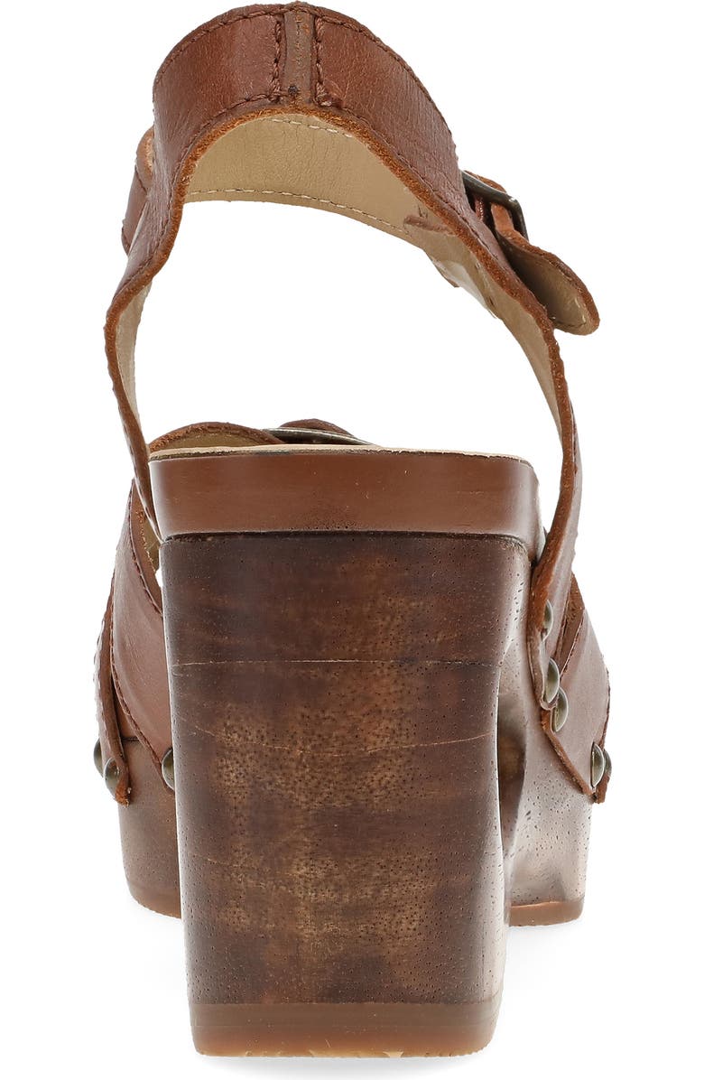 Dansko Adie Ankle Strap Platform Wedge Sandal, Alternate, color, Tan Calf