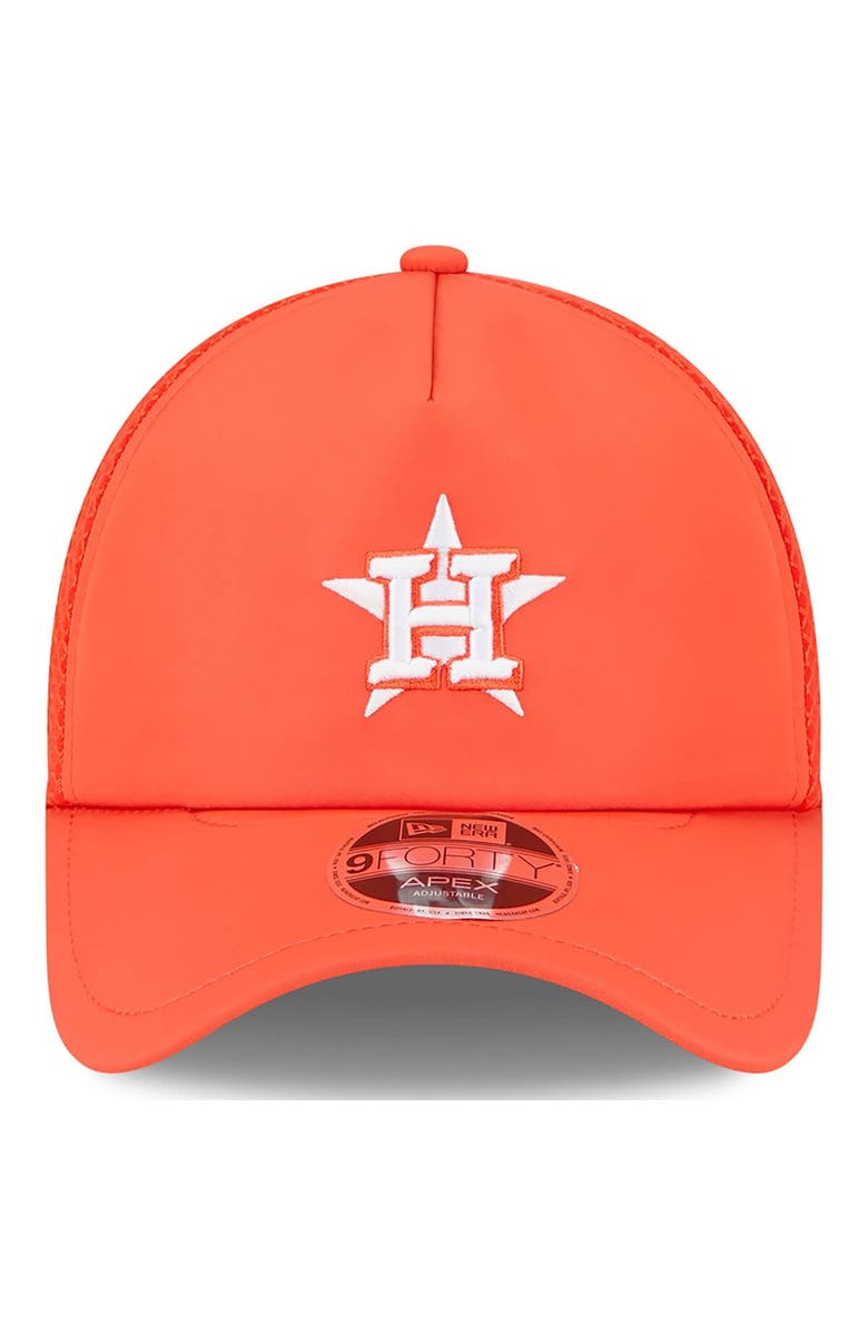 New Era Men's New Era Orange Houston Astros 2026 Batting Practice Apex 9FORTY Adjustable Trucker Hat, Alternate, color, Orange