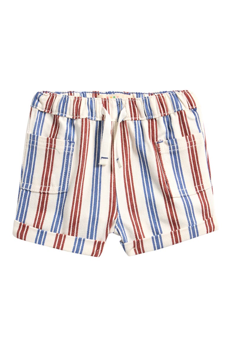 Stripe Stretch Cotton Shorts, Main, color, BLUE AND RED STRIPE