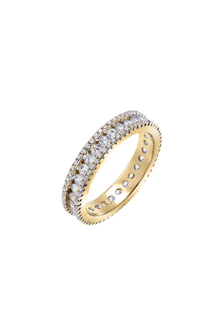 Thin CZ Pavé And Round Eternity Ring, Main, color, Gold