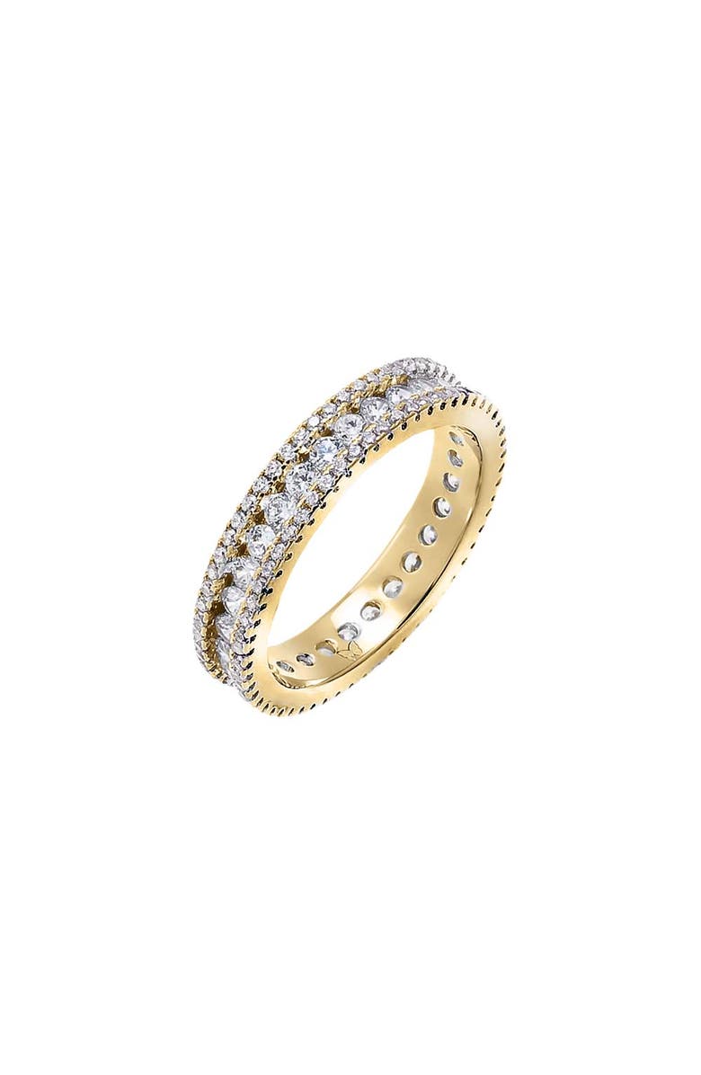 BY ADINA EDEN Thin CZ Pavé And Round Eternity Ring, Main, color, Gold