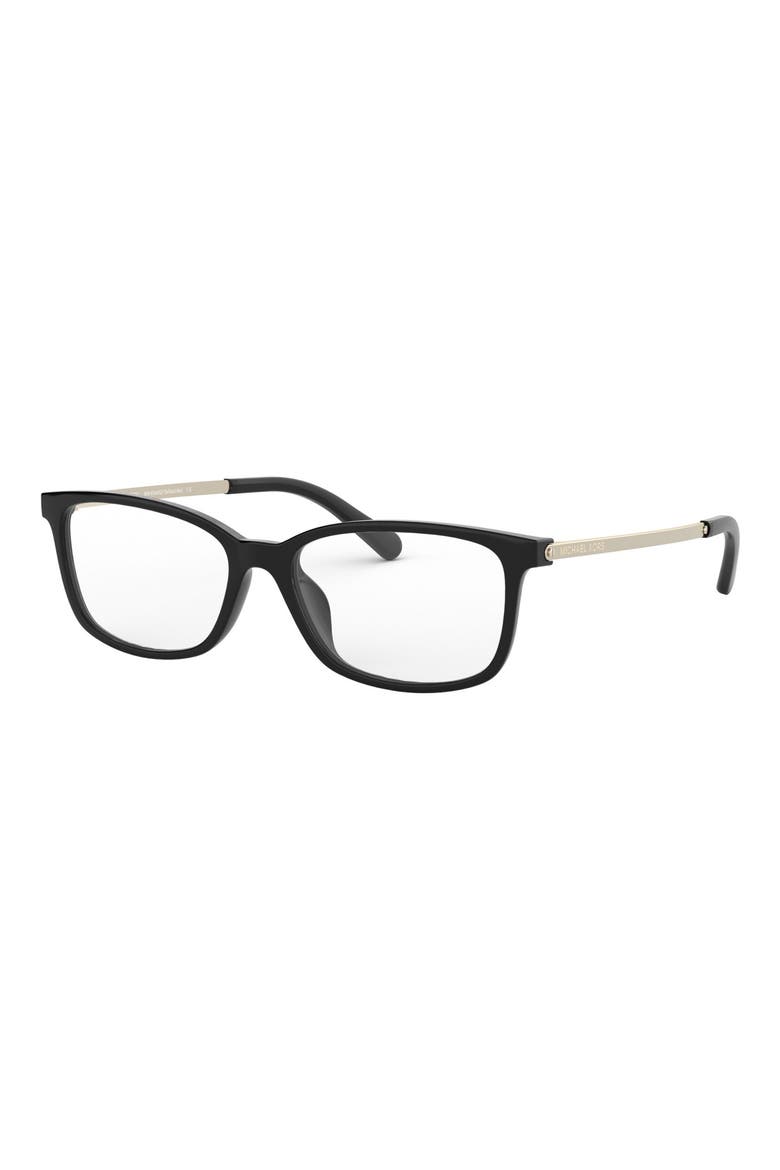 54mm Rectangular Optical Glasses, Alternate, color, BLACK
