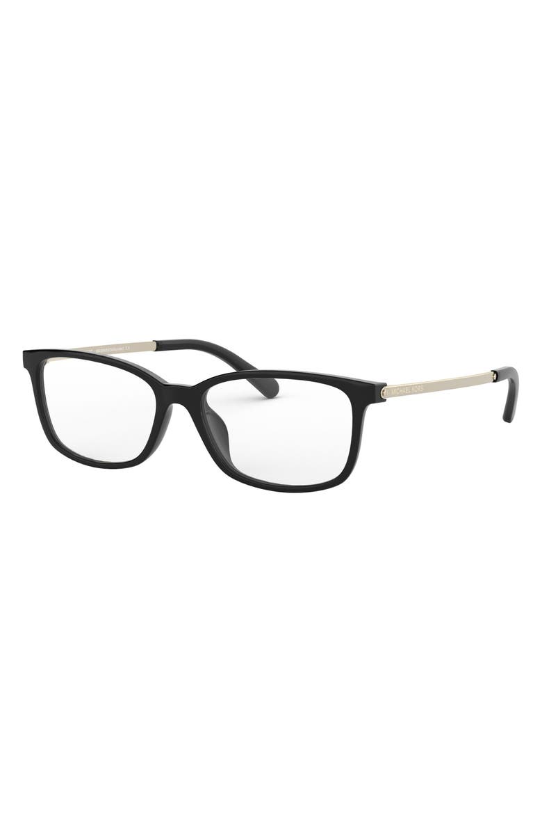 Michael Kors 54mm Rectangular Optical Glasses, Alternate, color,