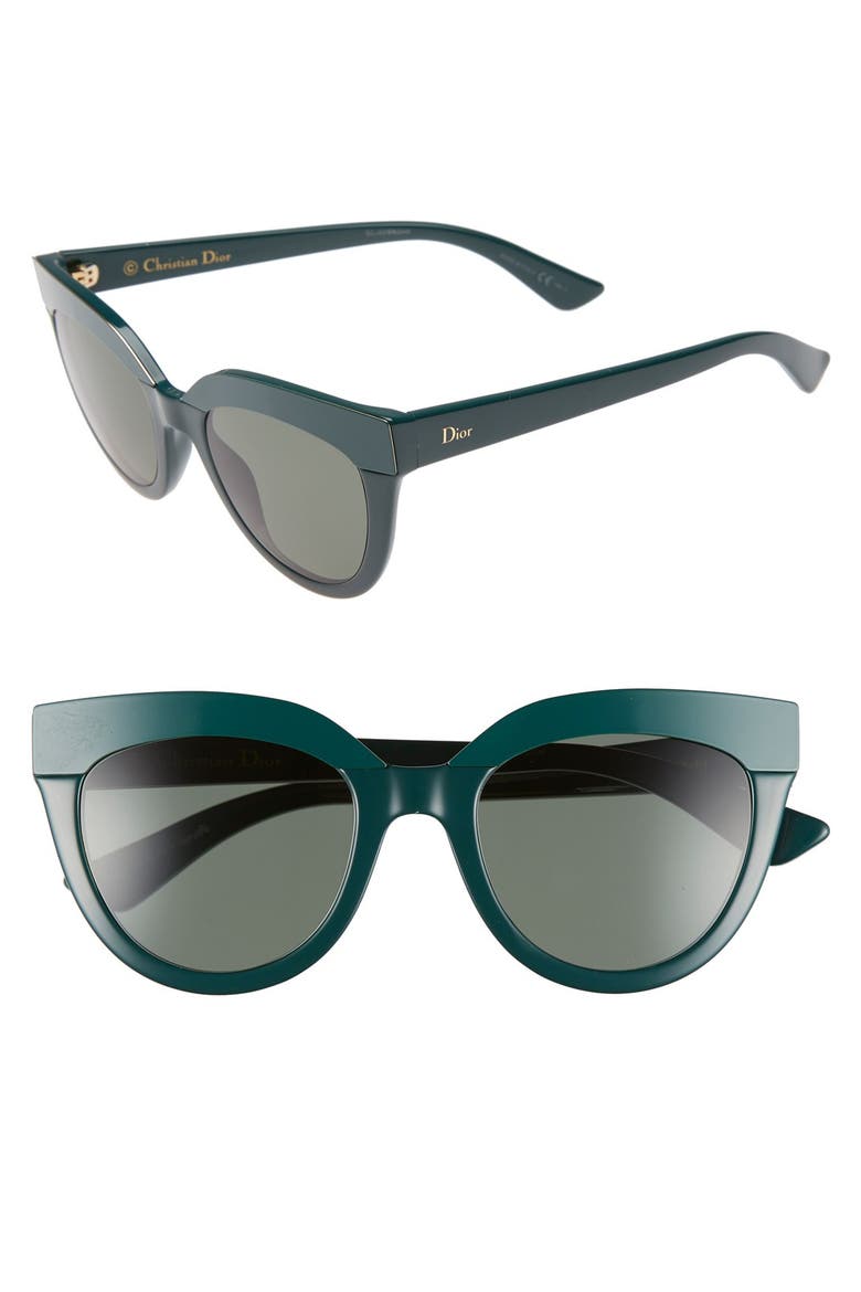 Soft 1 51mm Cat Eye Sunglasses, Main, color, DARK GREEN
