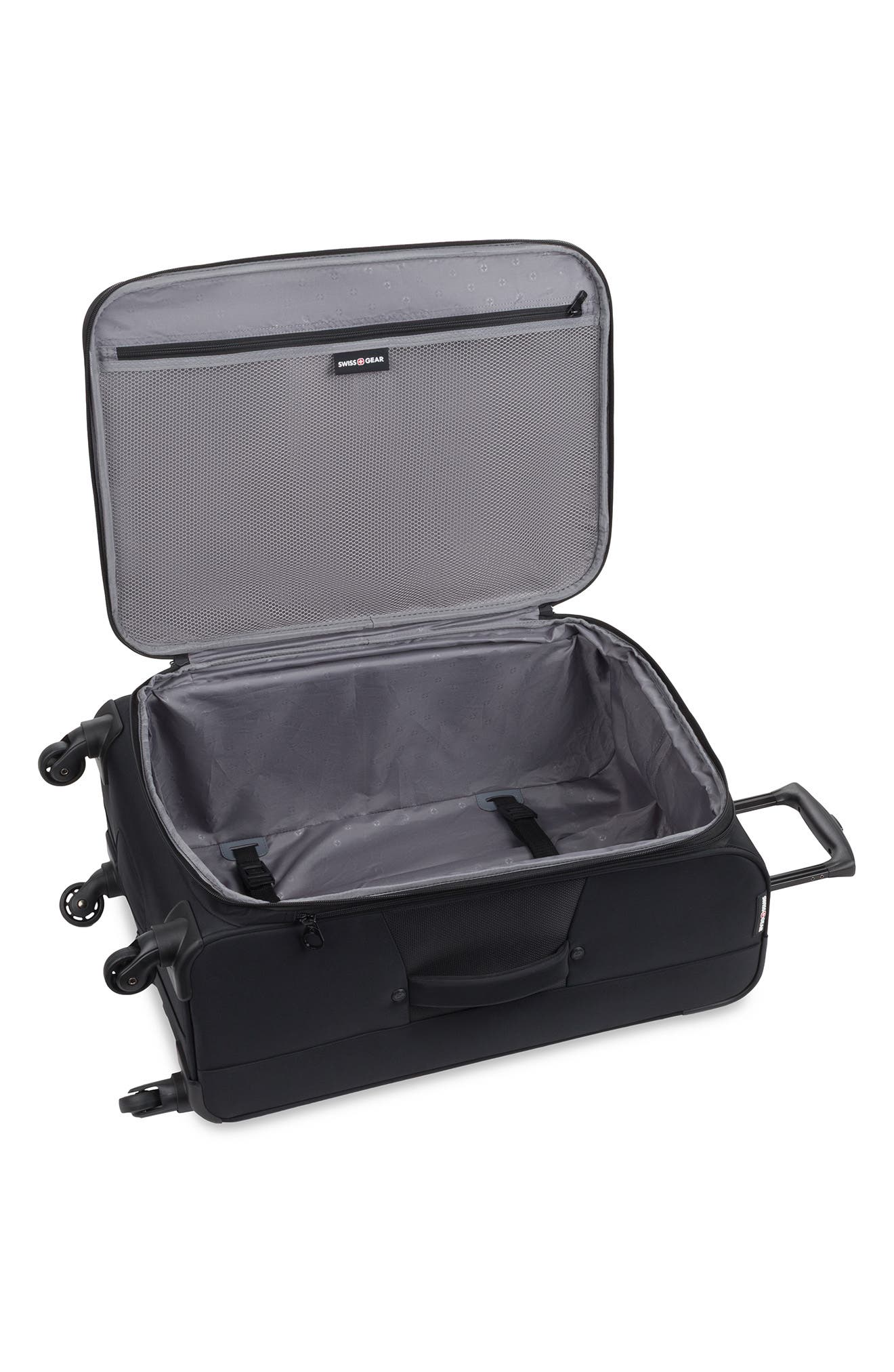 SWISSGEAR 24-Inch Softside Spinner Luggage, Alternate, color, Black