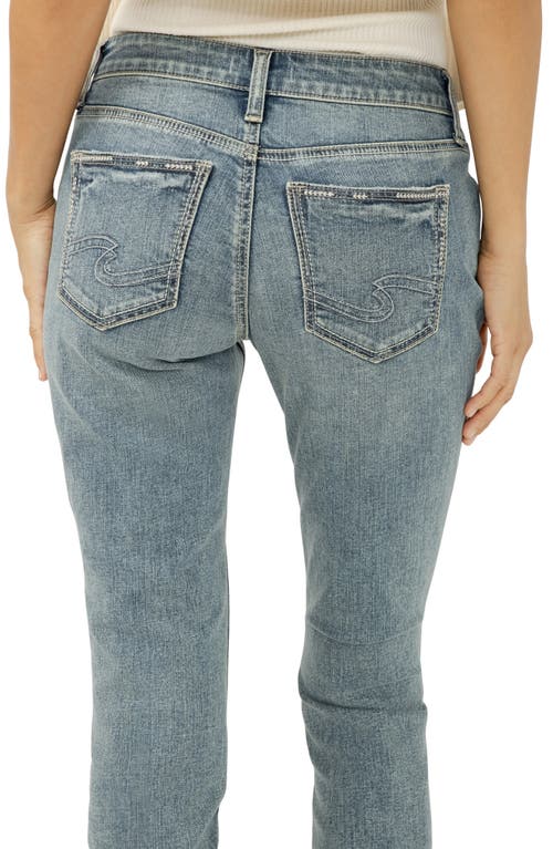 Silver Jeans Co. Ripped Girlfriend Jeans In Blue