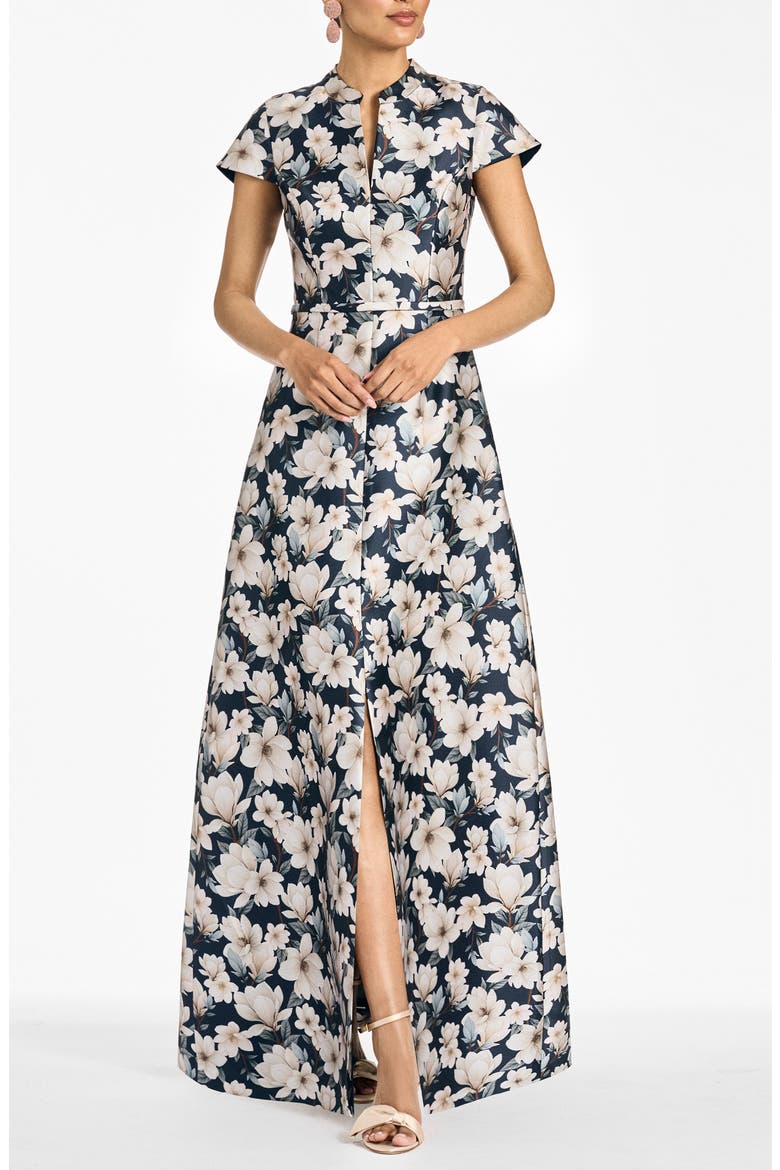 Floral Gown, Main, color, MIDNIGHT MAGNOLIA
