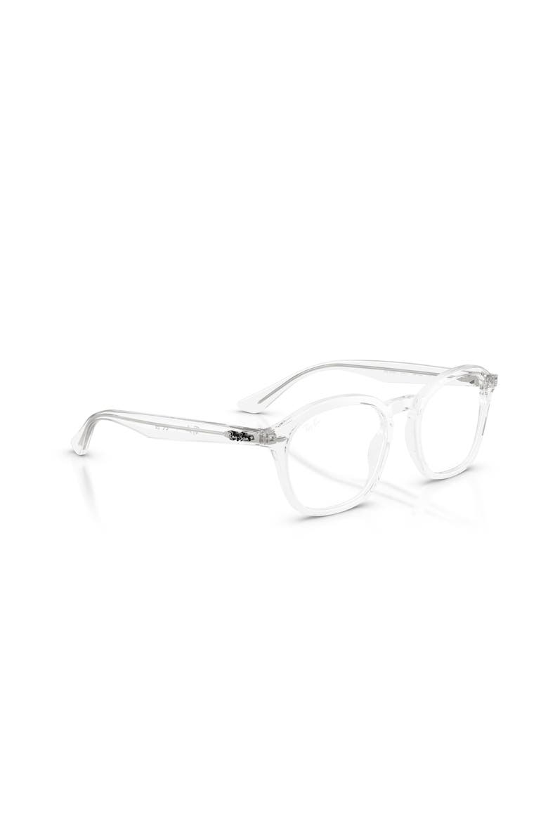 Ray-Ban 50mm Square optical glasses, Alternate, color, Transparent