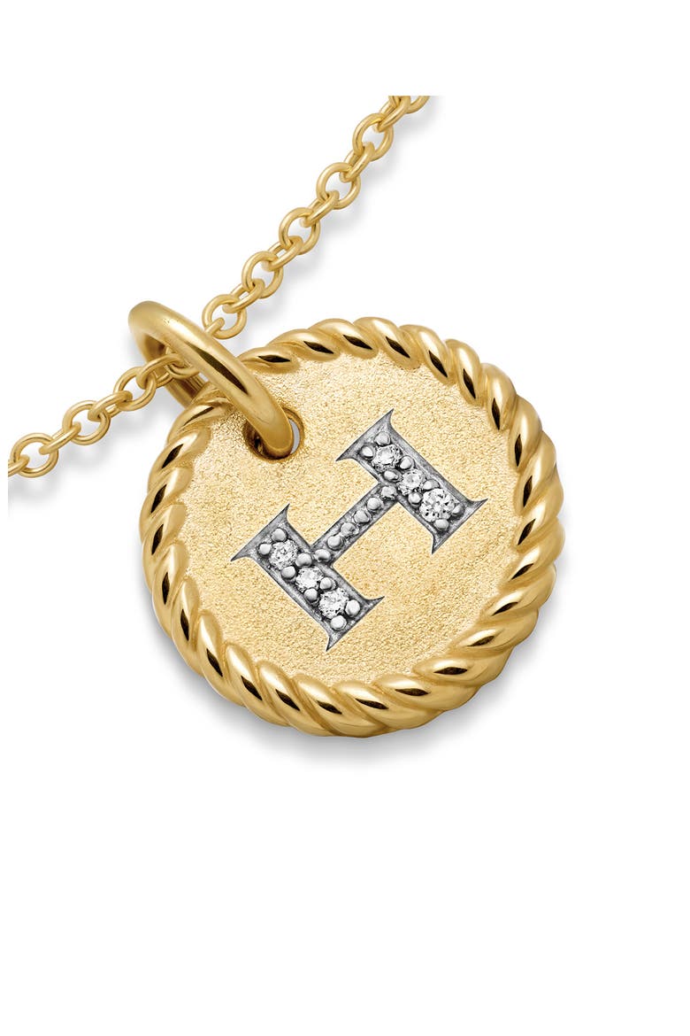 Cable Collectibles Diamond Initial Pendant Necklace, Alternate, color, H