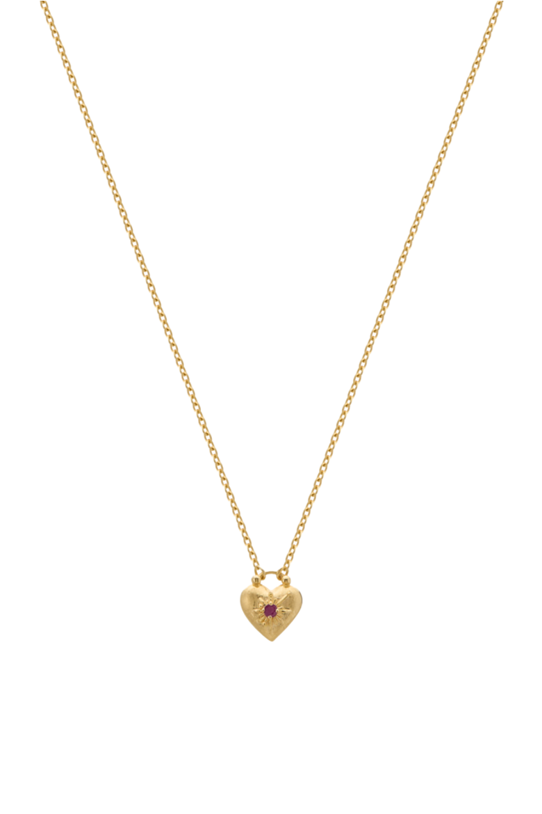 Love You Small Heart Necklace, Main, color, Yellow Gold