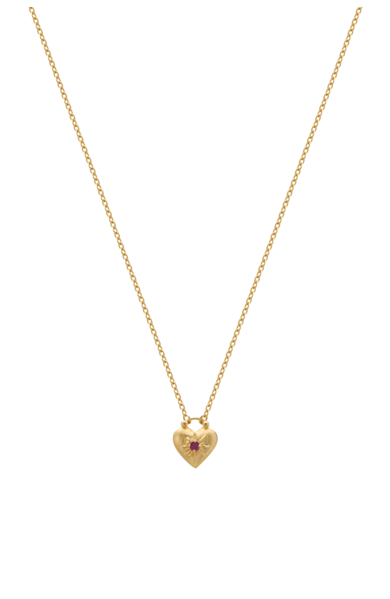 Murkani Love You Small Heart Necklace, Main, color, Yellow Gold