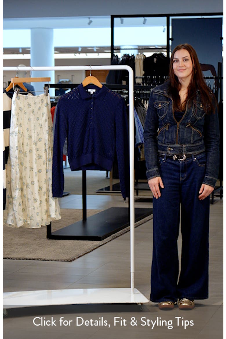 Pointelle Polo Sweater video