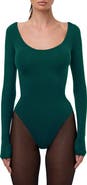 Naked Wardrobe Naked Scoop Neck Long Sleeve Bodysuit