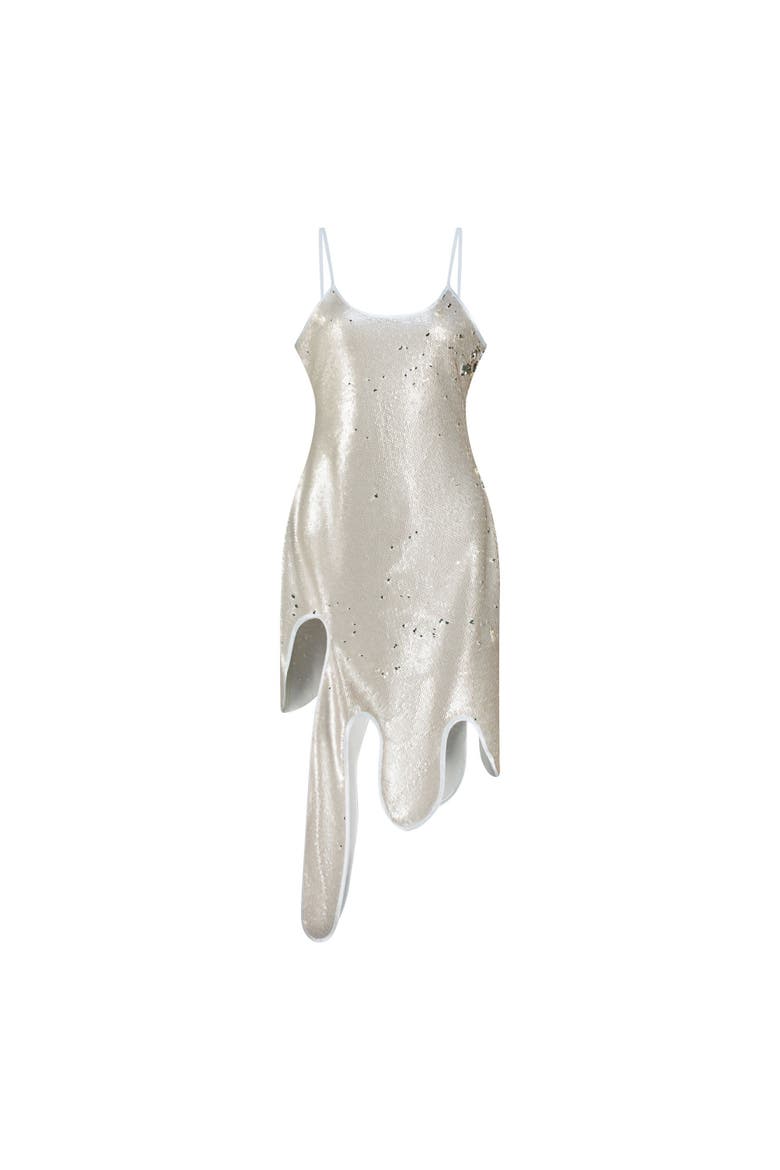 Sequin Wavy Dress, Main, color, Silver