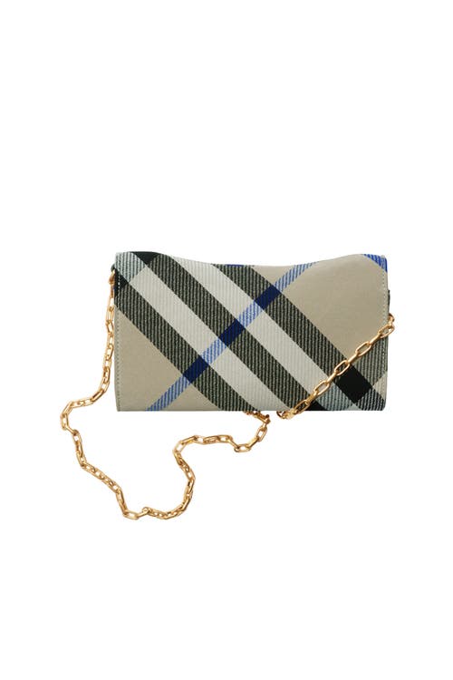 Burberry Rocking Horse Chain Strap Wallet In Green