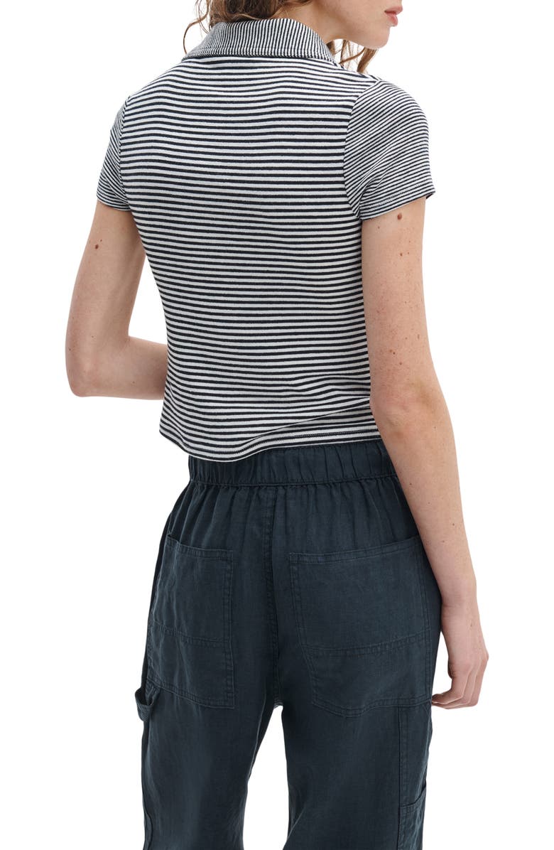rag & bone The Knit Crop Polo, Alternate, color, Ivy Multi