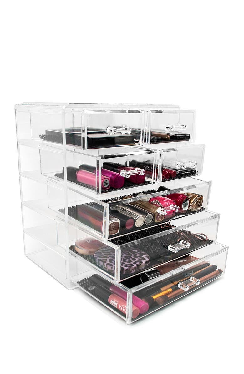 SORBUS Acrylic 7 Drawer Cosmetics Makeup & Jewelry Storage Case Display, Alternate, color, Clear