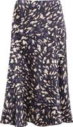 Altuzarra Elton Abstract Animal Print A-Line Midi Skirt