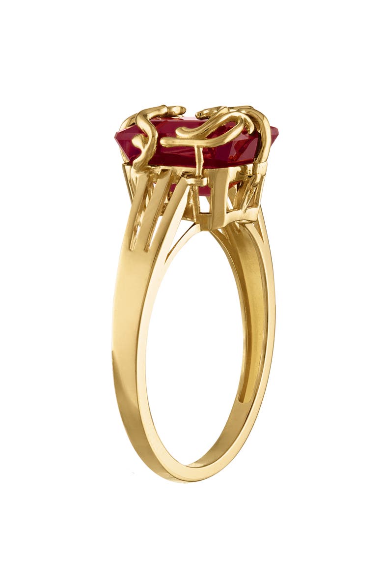 FZN Medusa 10K Gold Ruby Ring, Alternate, color, Ruby