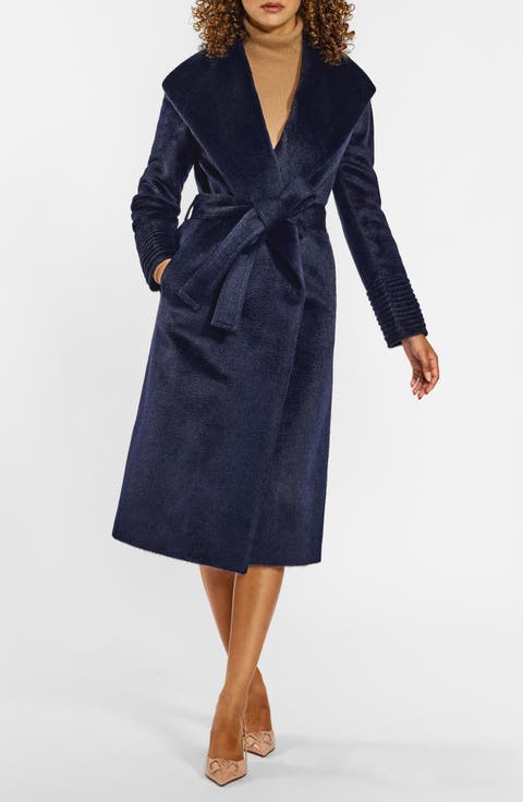 Shawl Collar Alpaca & Wool Longline Coat