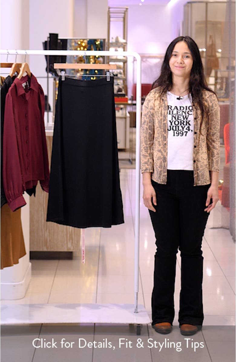 Asti A-Line Sweater Midi Skirt, sales video thumbnail