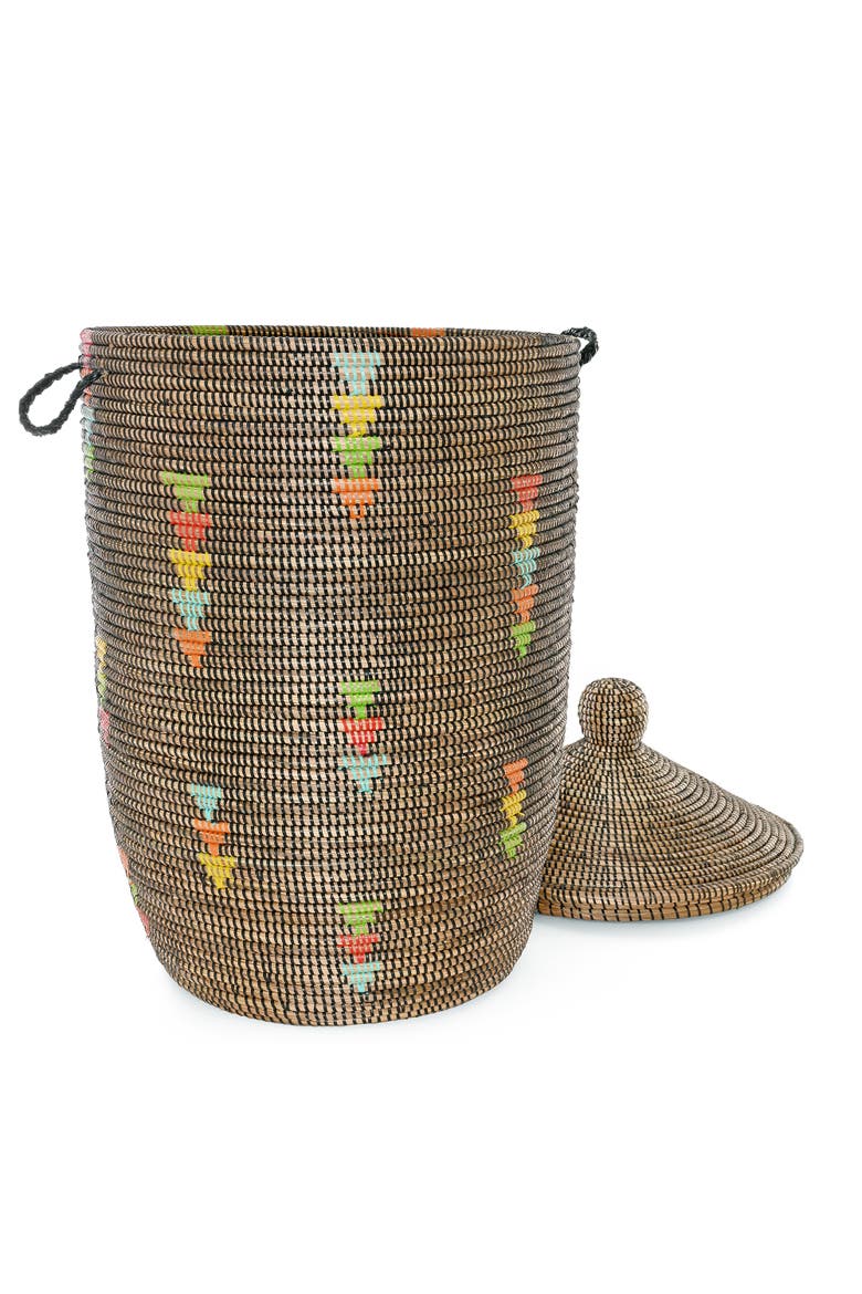 African Modern Prism Triangles Slender Laurel Hamper Basket | Nordstrom