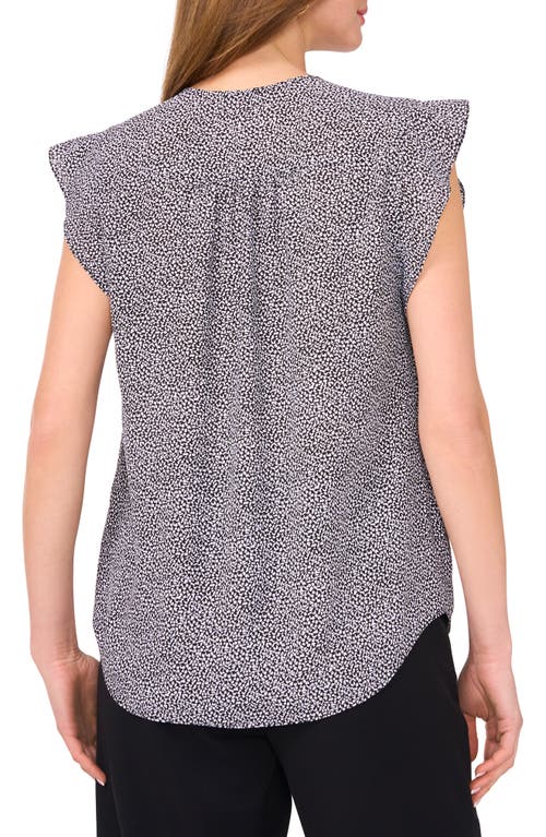 Vince Camuto Ruffle Sleeve Top In Rich Black