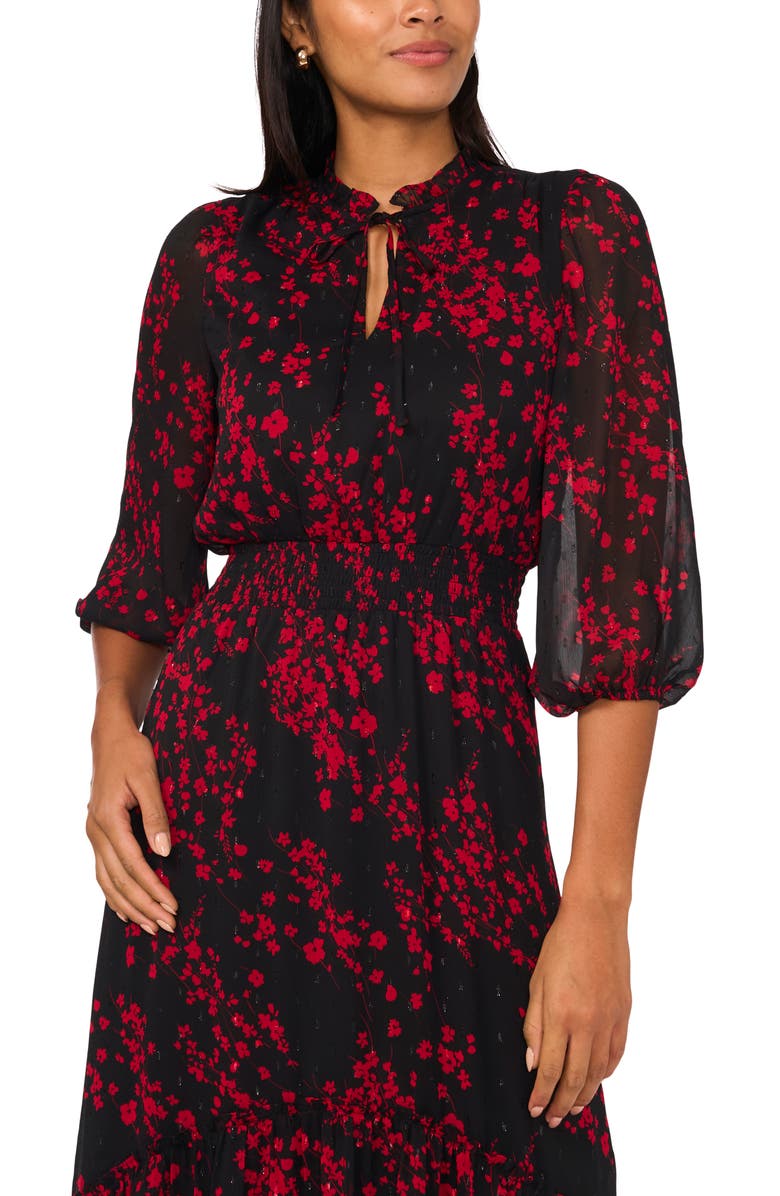 Halogen<sup>®</sup> Elbow Sleeve Maxi Dress, Alternate, color,