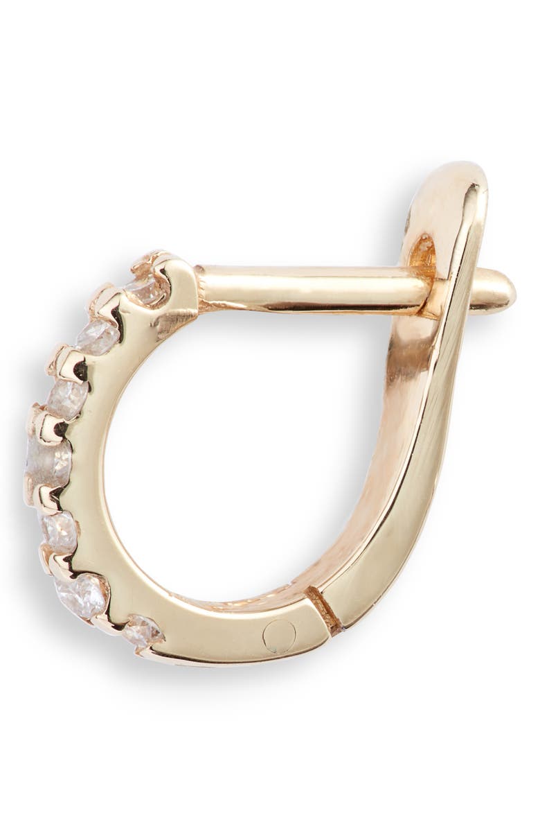 Anzie Cleo Pavé Diamond Huggie Hoop Earrings, Alternate, color, Gold/ Diamond