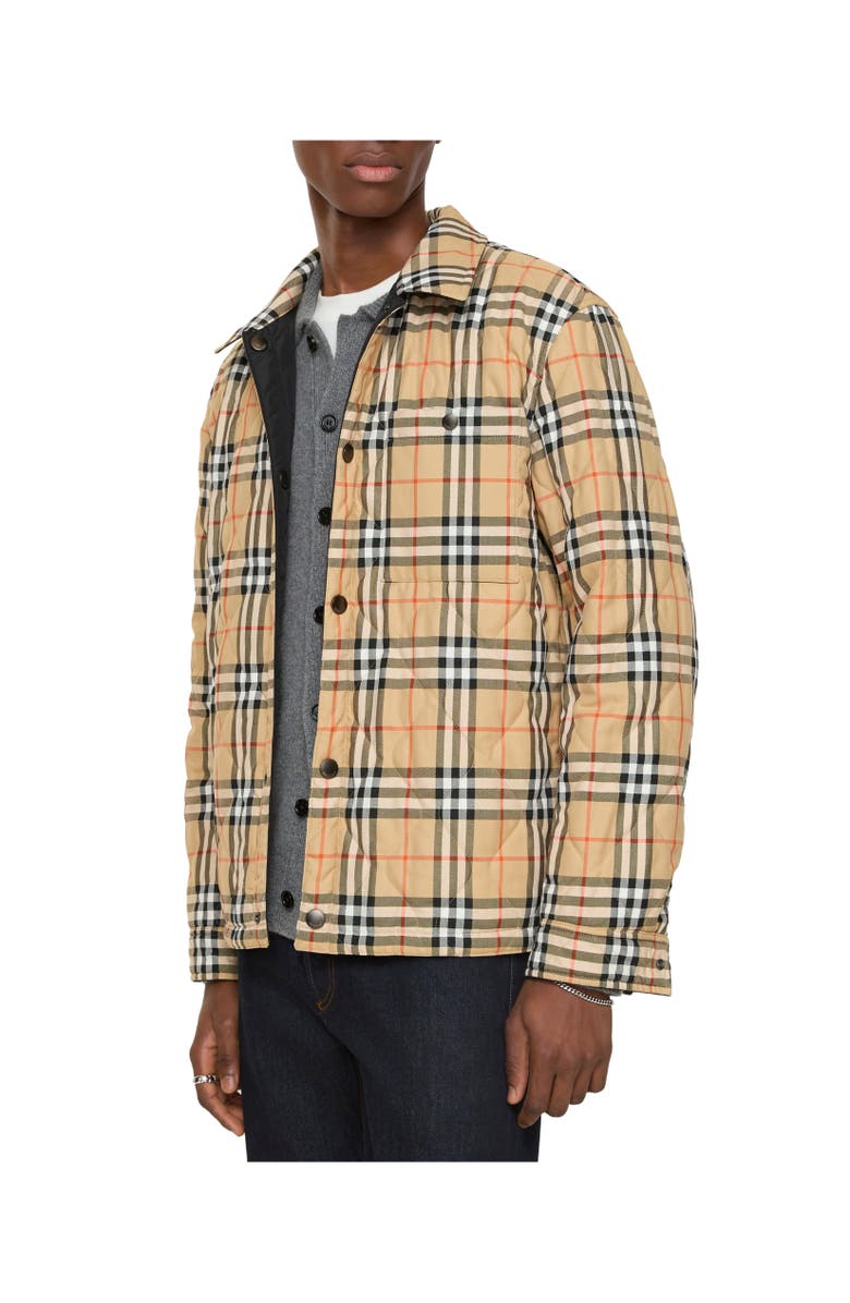 Burberry Reversible Quilted Nylon Overshirt, Alternate, color, Deep Black