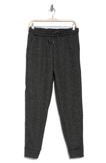 Shop Kyodan Bonded Faux Shearling Lined Joggers In Black