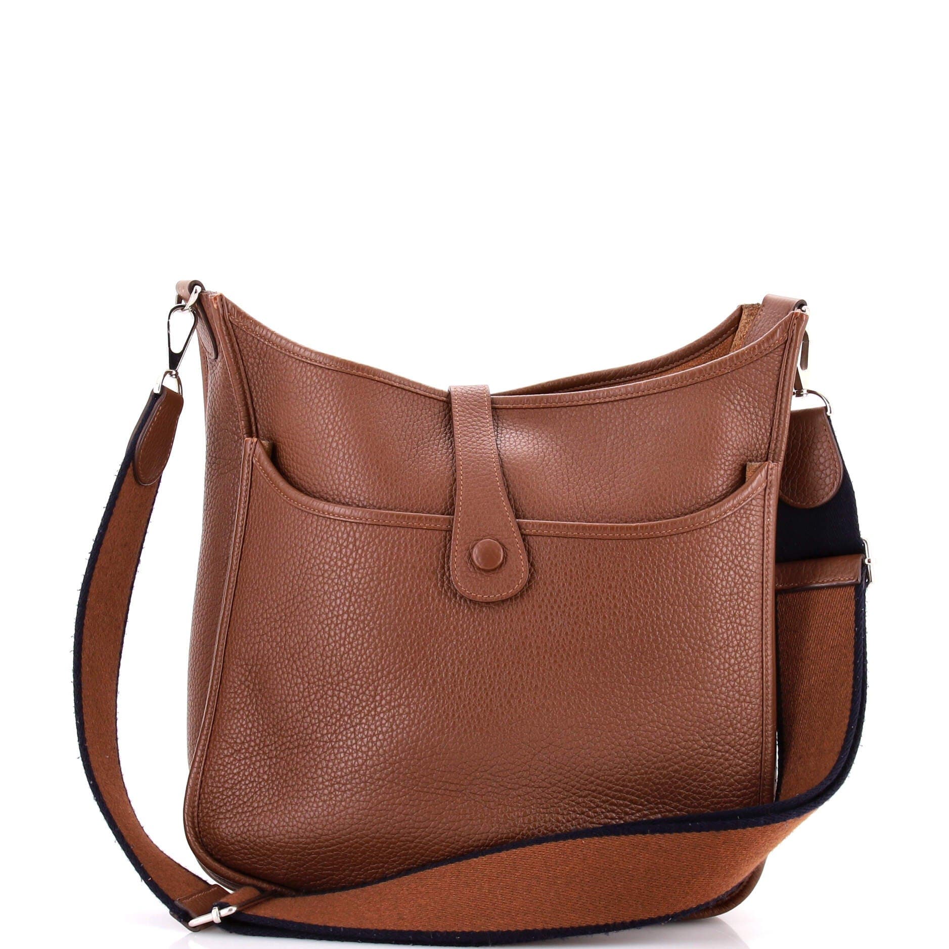 Pre-Owned Hermes Evelyne Bag Gen III Clemence GM, Alternate, color, Alezan