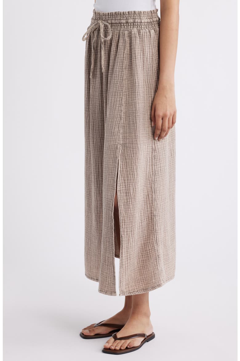 Adele Cotton Gauze Maxi Skirt, Alternate, color, LIGHT WICKER BEIGE