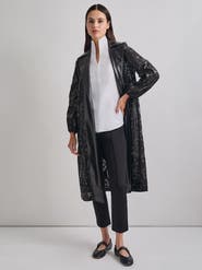 Misook Heritage Fit Open Front Vegan Leather Jacket