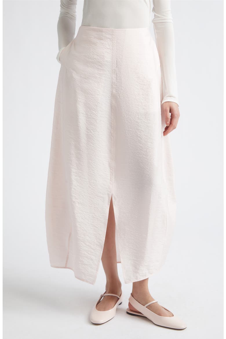 Semisheer Silk Blend Parachute Maxi Skirt, Main, color, BLOOM