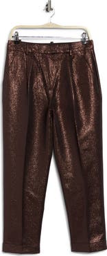 Reiss Sienna Sparkle Tapered Metallic Trousers