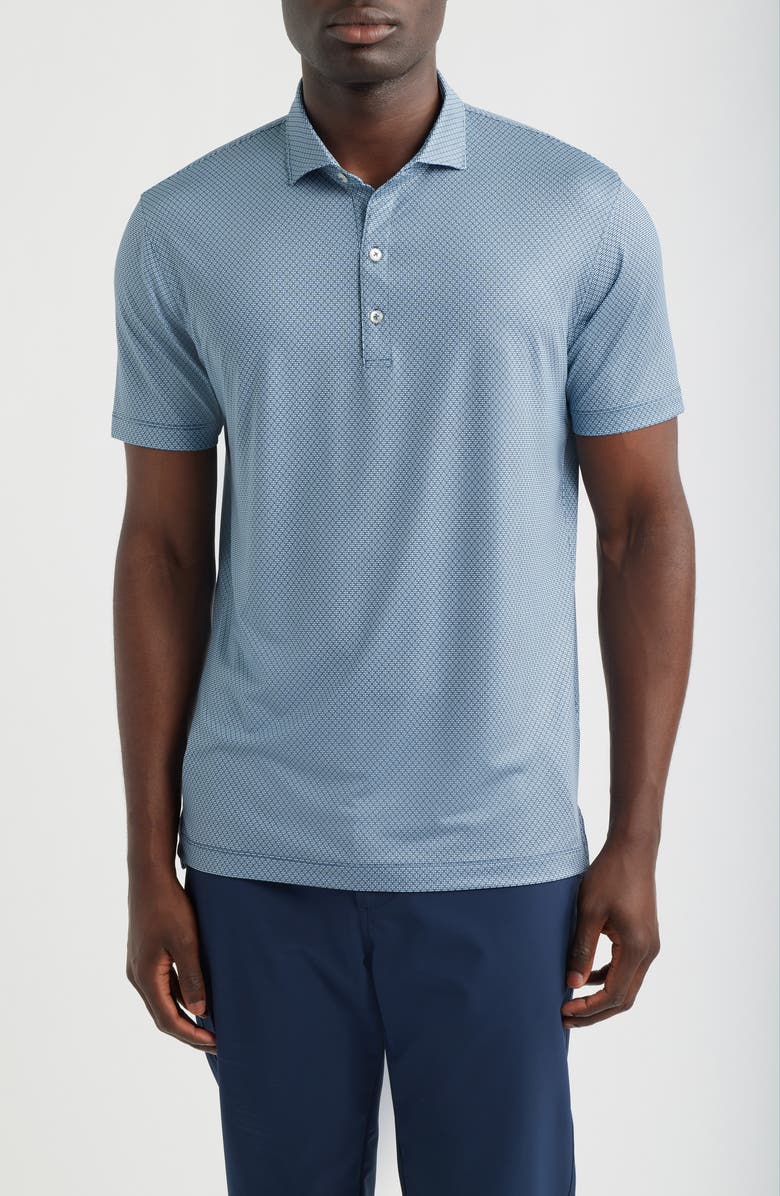 johnnie-O Tile Neat Performance Jersey Polo, Main, color, 