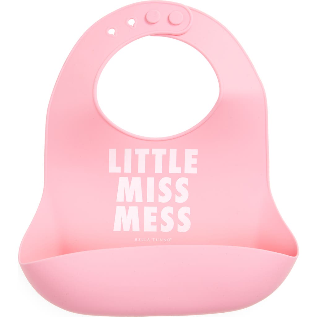 Bella Tunno Little Miss Mess Silicone Wonder Bib In Pink