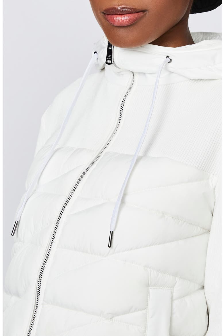 Insulated Quilted Hooded Jacket, Alternate, color, WHITE