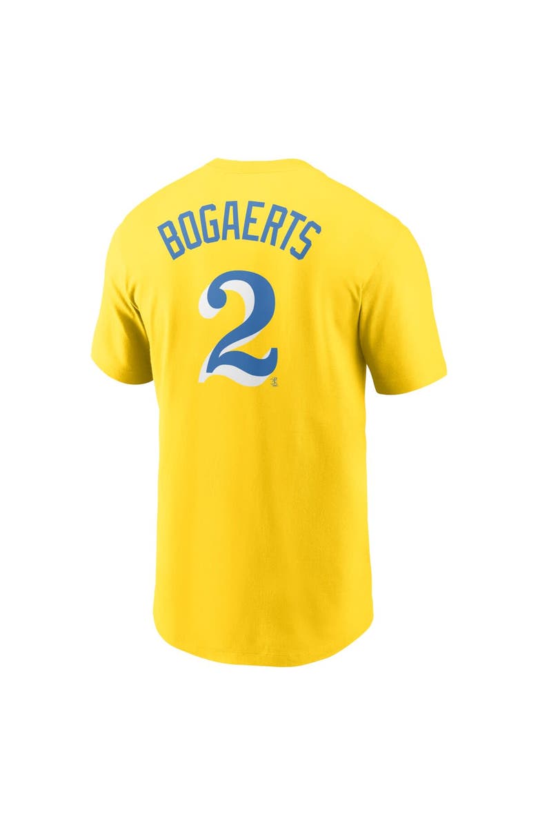 Nike Men's Nike Xander Bogaerts Gold Boston Red Sox City Connect Name & Number T-Shirt, Alternate, color, Gold