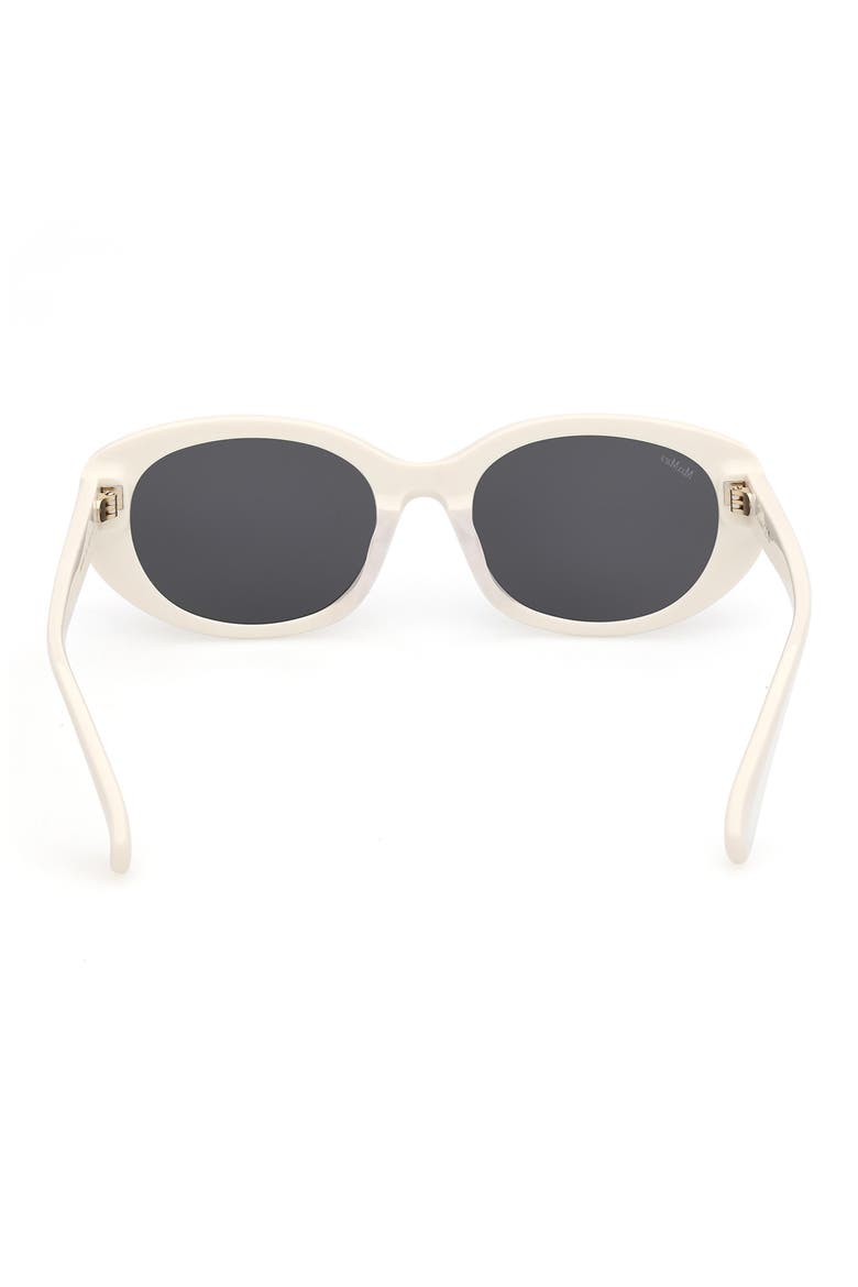 54mm Oval Sunglasses, Alternate, color, IVORY / SMOKE