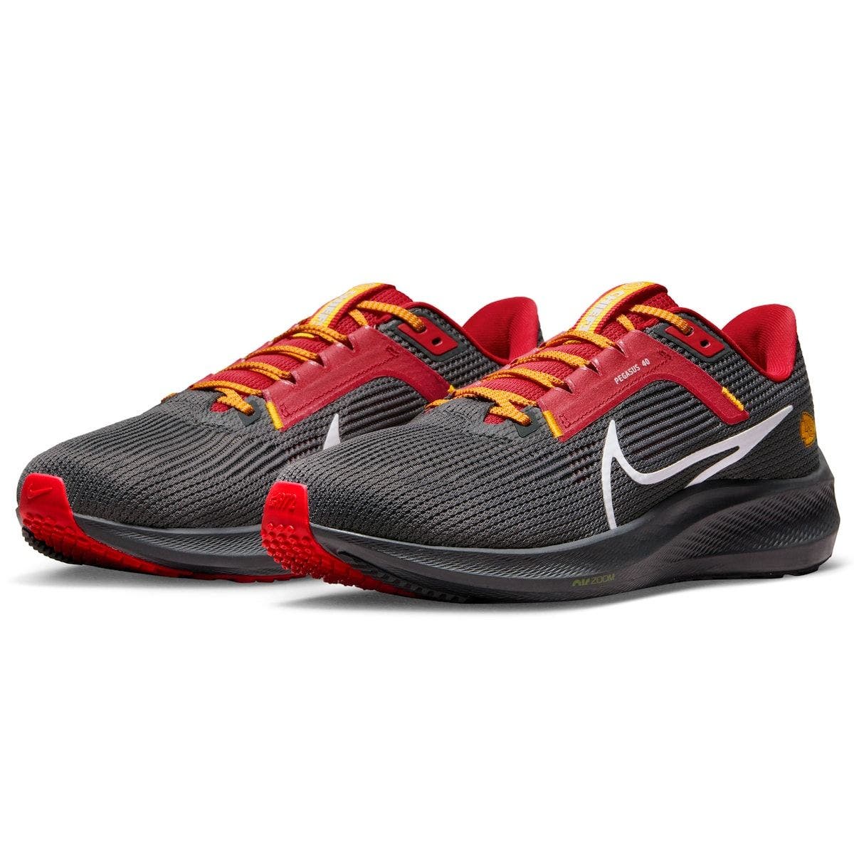 Nike Unisex Nike  Anthracite Kansas City Chiefs Zoom Pegasus 40 Running Shoe, Alternate, color, 