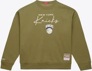 Mitchell & Ness Women's Mitchell & Ness  Olive New York Knicks Lightweight Script Sweatshirt
