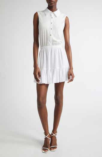 Odette Mixed Media Sleeveless Minidress