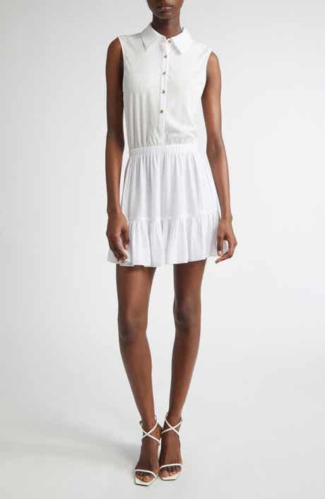 Odette Mixed Media Sleeveless Minidress